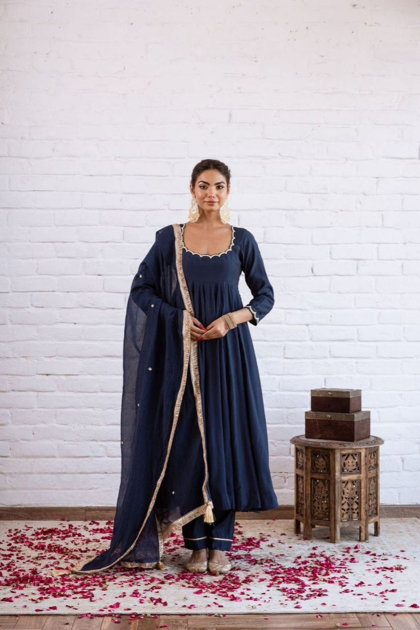 Deep Plum Anarkali Salwar